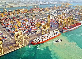 image of Jebel Ali Port in Dubai